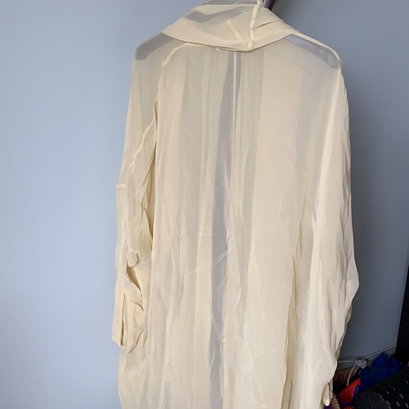 Dolce and Gabbana Yellow Chiffon Flowy Open Kimono - Picture 9 of 11